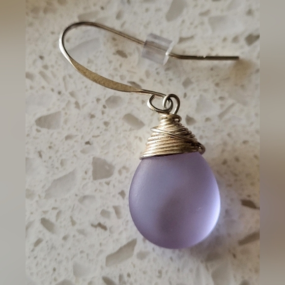 Sterling Silver Lavender Mist Earrings – Handcrafted Elegance 💜 - Picture 2 of 5